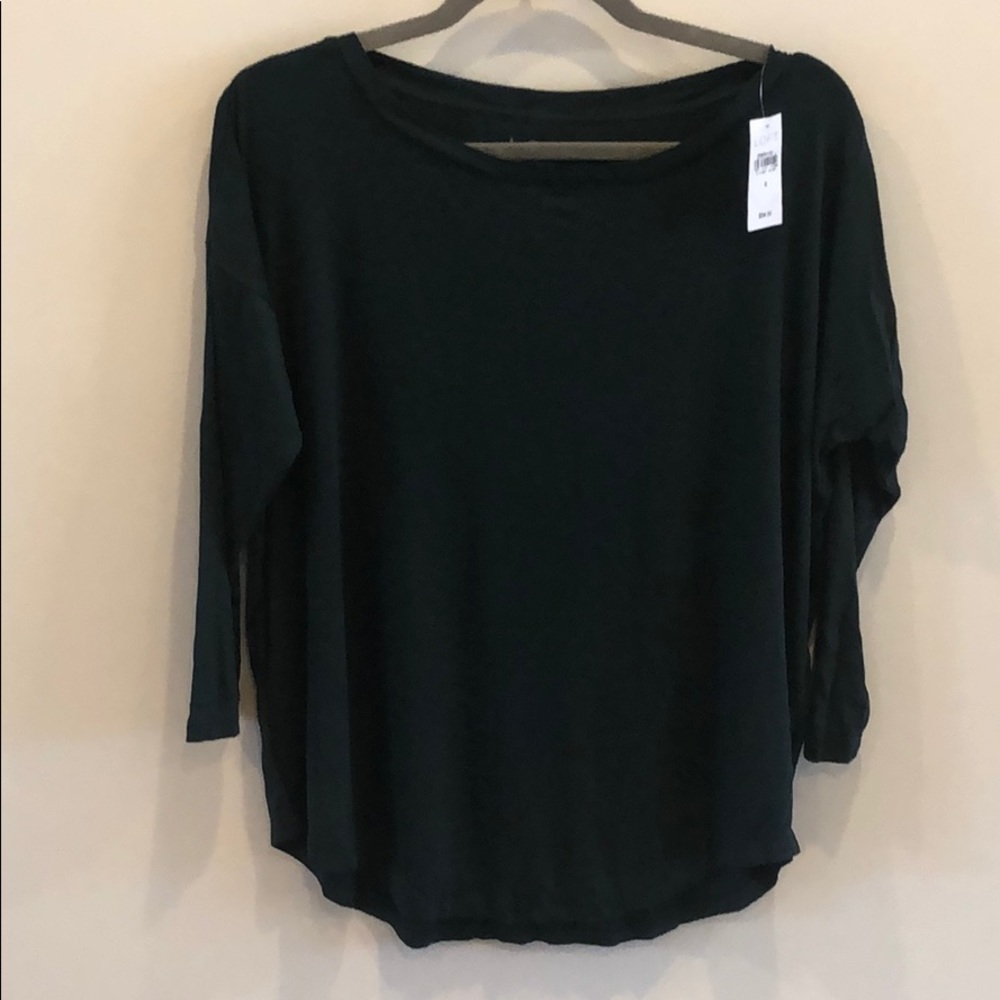 Loft. NWT. Size S. 3/4 sleeve, baggy green shirt